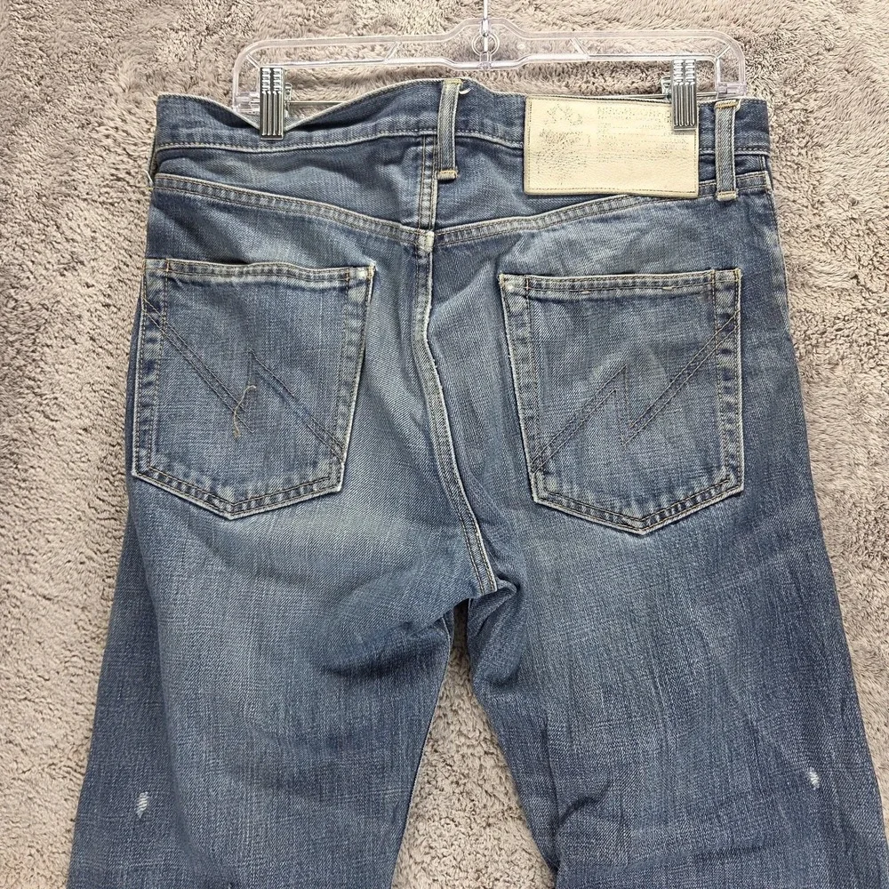 Neighborhood Jeans Mens Blue Selvedge Straight Thrashed Honeycomb Fits 31x26